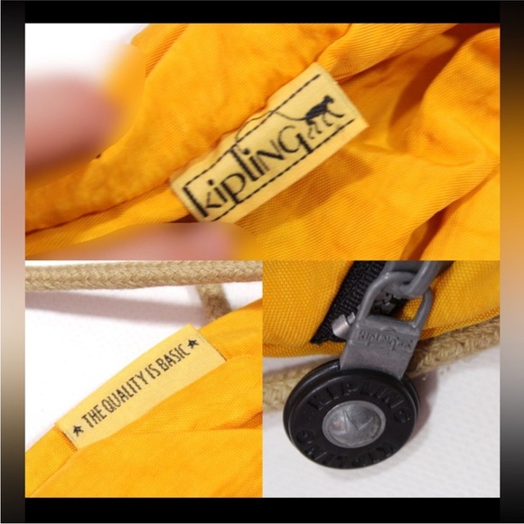 Kipling Yellow Sport Drawstring Bag - Picture 5 of 6
